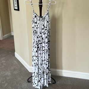 Fun black, white and pink long dress